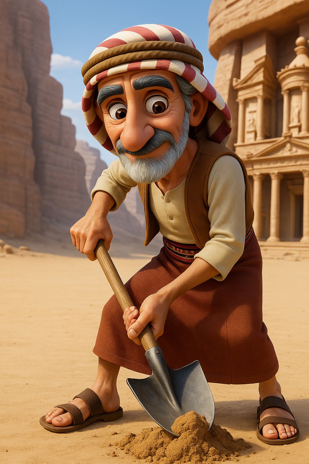 Character — Bedouin elder at Petra