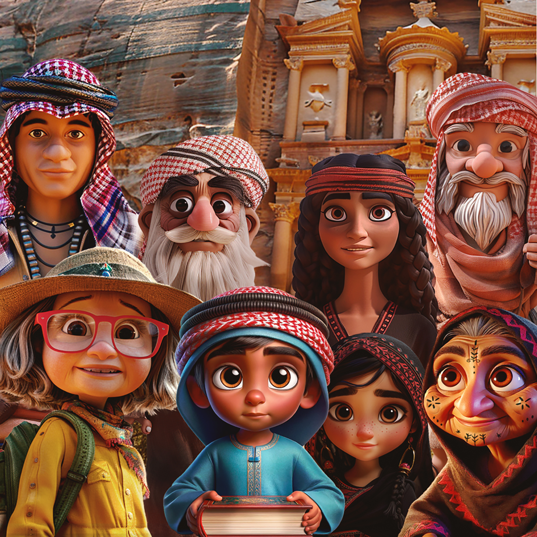 The full cast of characters from Ahmad's family